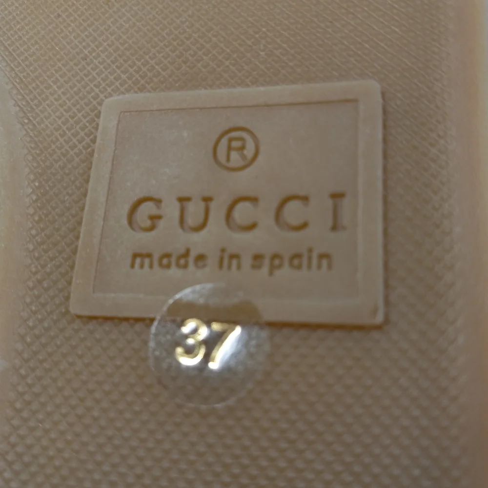 NEW GUCCI GG MARMONT MATELASSE LEATHER ESPADRILLE SANDALS RED/GOLD SZ 37 - Picture 12 of 16